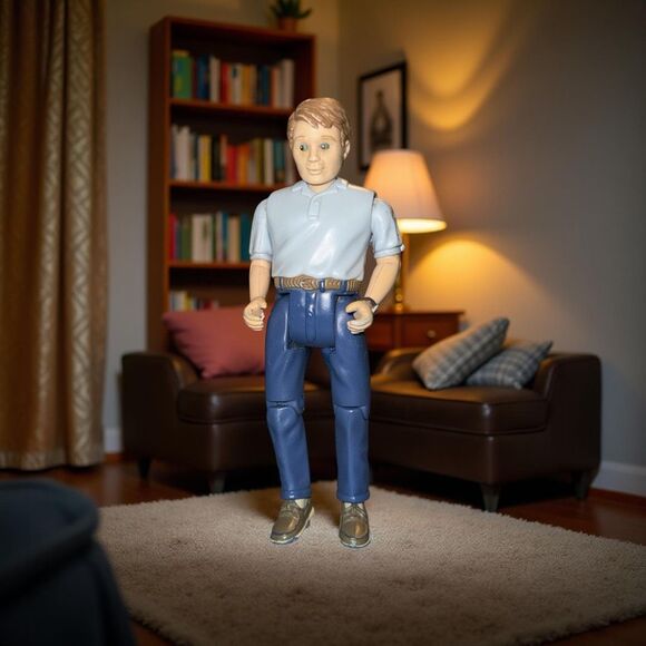 Vtg 1998 Fisher Price LOVING FAMILY Dollhouse Posable DAD Father Figure A20 - Picture 1 of 7